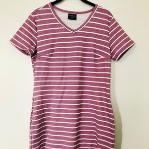 Pink striped dress (with POCKETS)